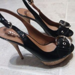 Guess Black Pumps with Buckle NEVER WORN!